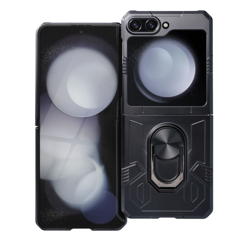 Viedtālruņa atveramais maciņš Samsung Galaxy Z Flip 5 5G Armor Melna
