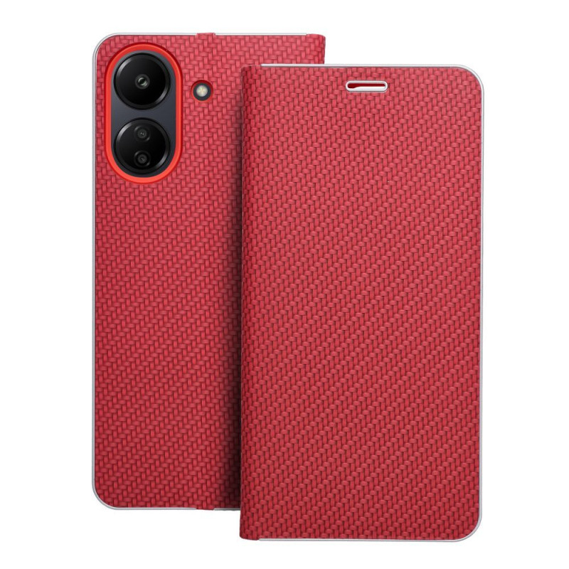 Viedtālruņa atveramais maciņš Xiaomi Redmi 13C Luna Book Sarkana