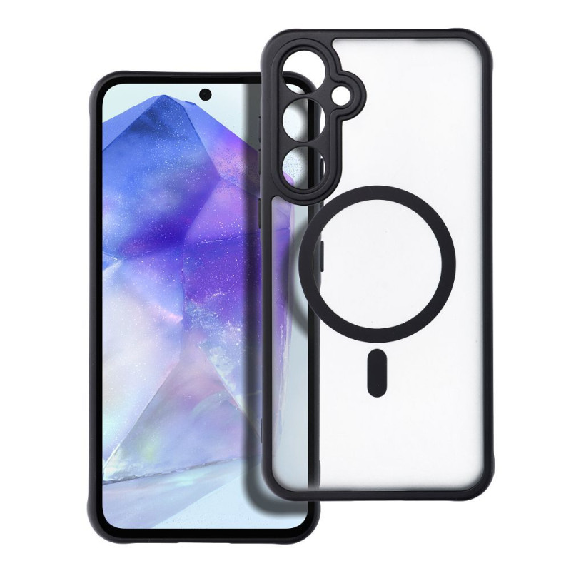 Viedtālruņa aizmugurējais vāciņš Samsung Galaxy A55 5G Full matte mag Melna