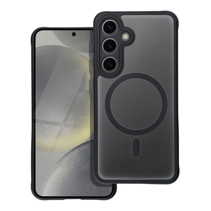 Viedtālruņa aizmugurējais vāciņš Samsung Galaxy S24 Full matte mag Black, Transparent