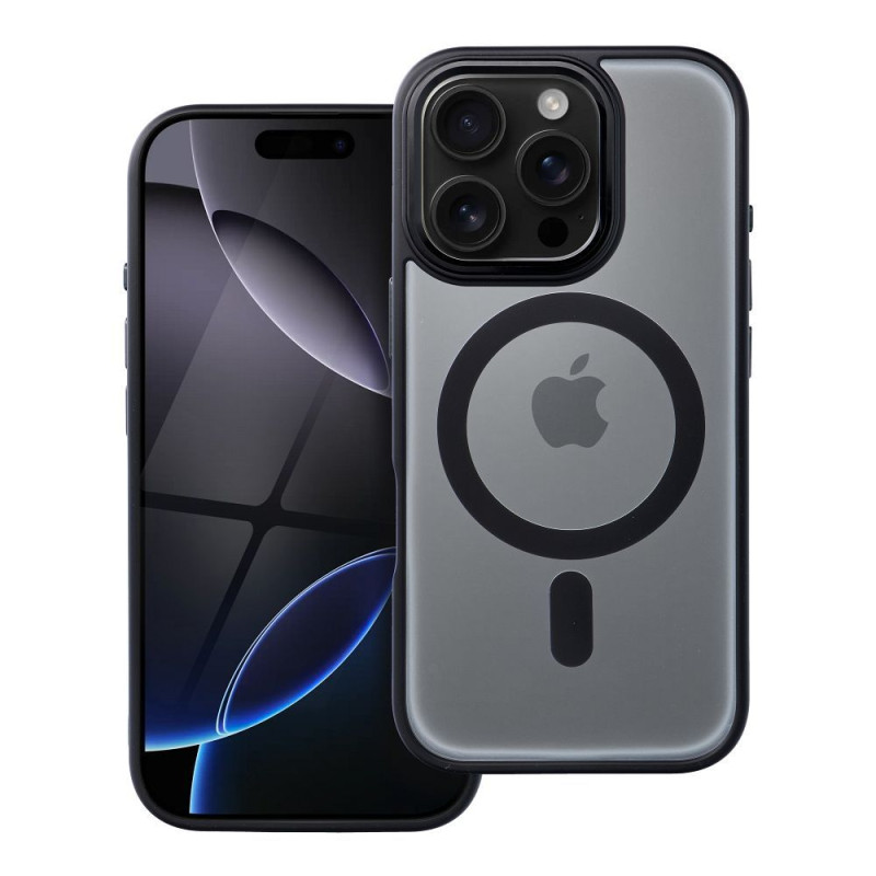 Viedtālruņa aizmugurējais vāciņš Apple iPhone 16 Pro Full matte mag Black, Transparent