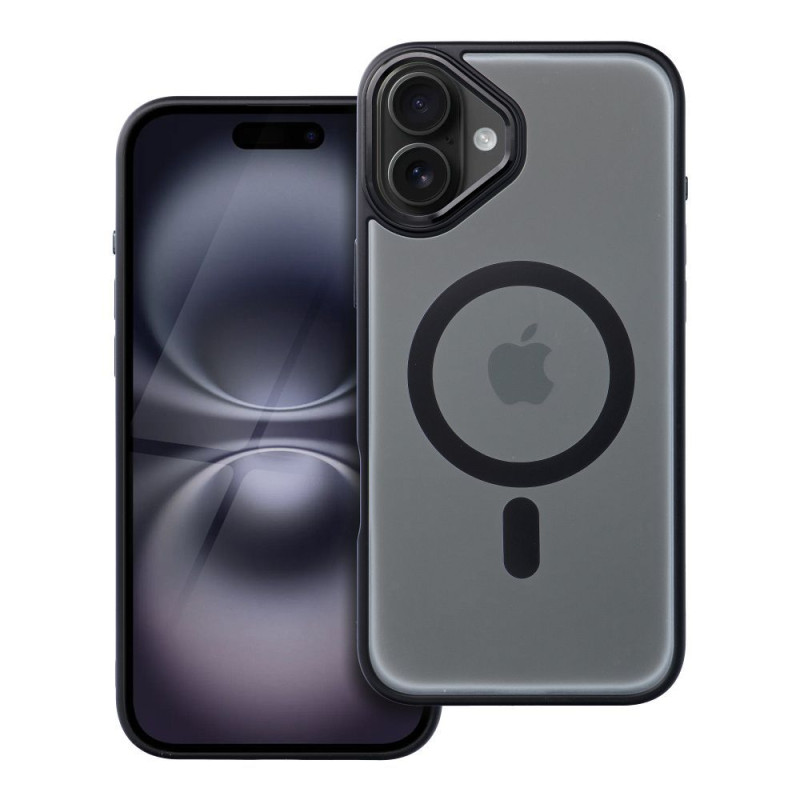 Viedtālruņa aizmugurējais vāciņš Apple Iphone 16 Plus Matte Mag Cover Melna