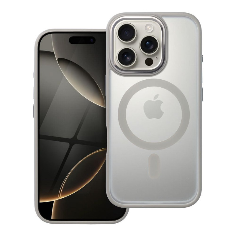 Viedtālruņa aizmugurējais vāciņš Apple iPhone 16 Pro Matte Mag Cover Pelēka