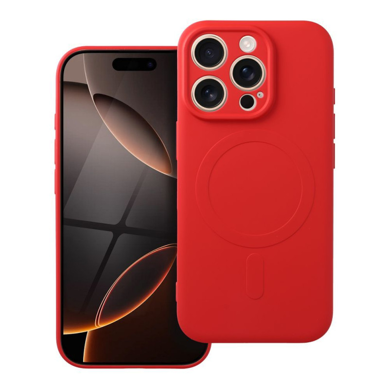Viedtālruņa aizmugurējais vāciņš Apple iPhone 16 Pro Mag Cover Red
