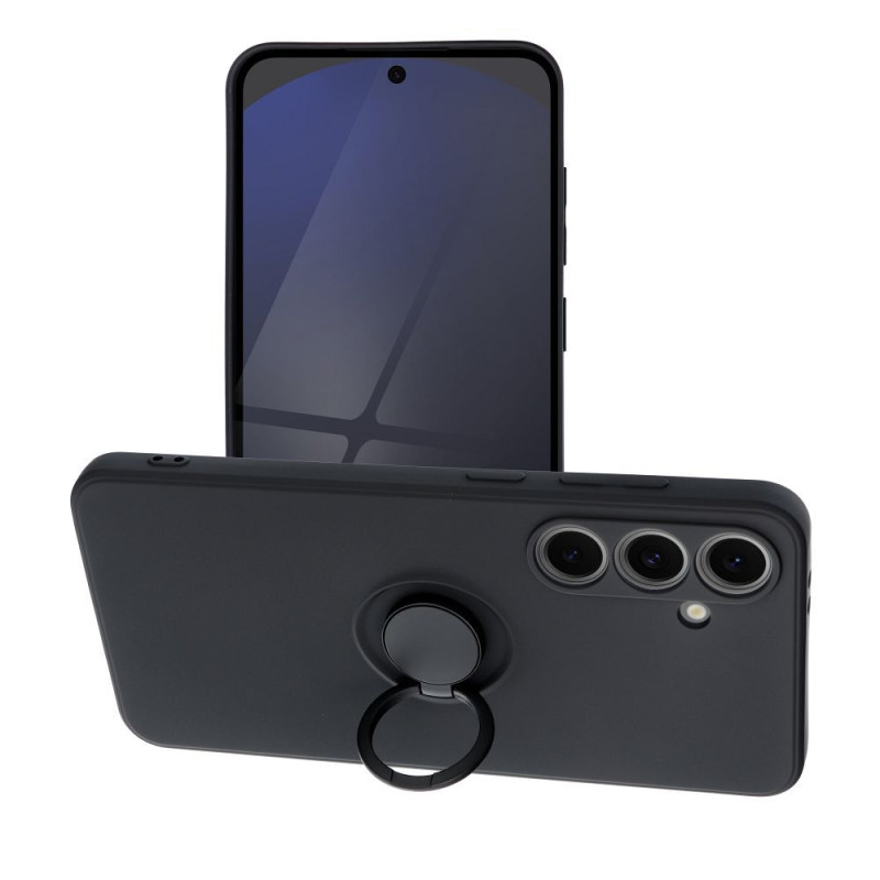 Viedtālruņa aizmugurējais vāciņš Samsung Galaxy S24 FE Silicone Ring Melna