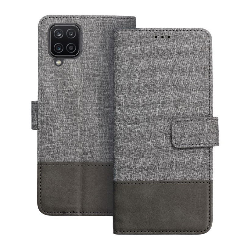 Viedtālruņa atveramais maciņš Samsung Galaxy A12 Gomma Grey