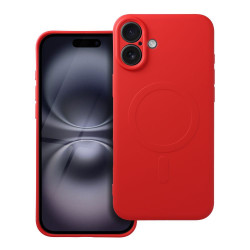 Viedtālruņa aizmugurējais vāciņš Apple Iphone 16 Plus Silicone Mag Red