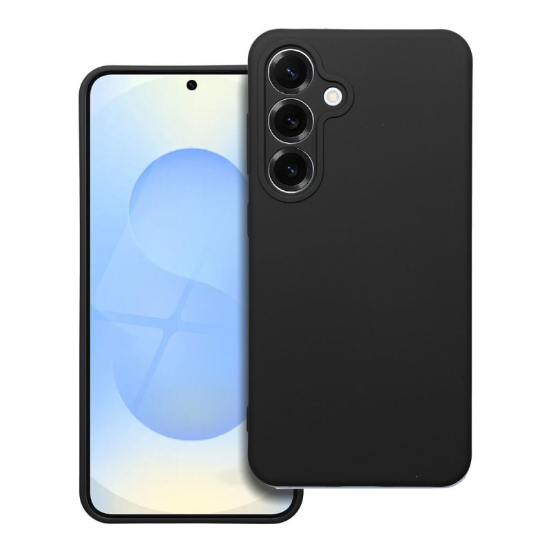 Viedtālruņa aizmugurējais vāciņš Samsung Galaxy S25 Silicon Melna
