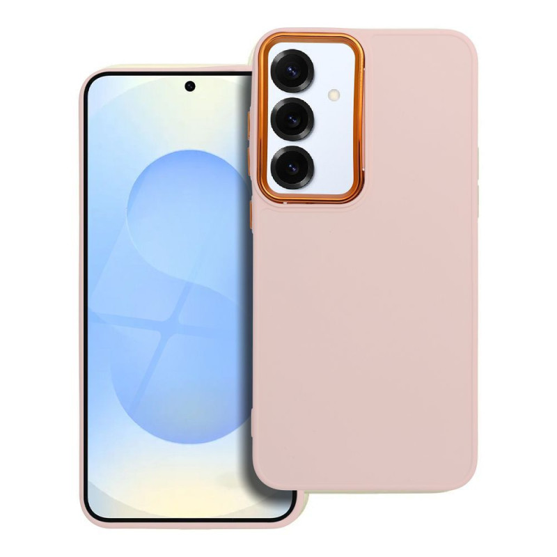 Nutitelefoni tagakaas Samsung Galaxy S25 Plus Raamiümbris Liivapunane