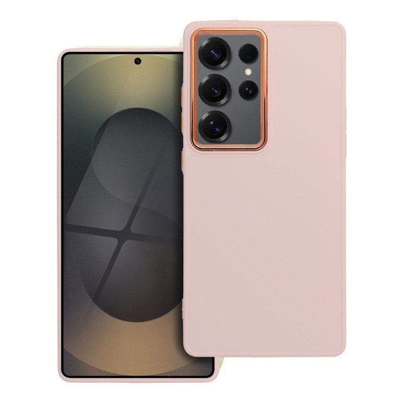 Viedtālruņa aizmugurējais vāciņš Samsung Galaxy S25 Ultra Frame case Smilšu rozā