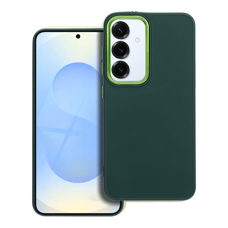 Viedtālruņa aizmugurējais vāciņš Samsung Galaxy S25 Frame case Green
