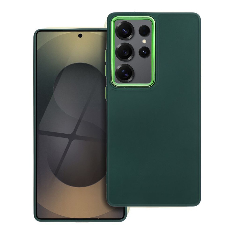 Viedtālruņa aizmugurējais vāciņš Samsung Galaxy S25 Ultra Frame case Zaļa