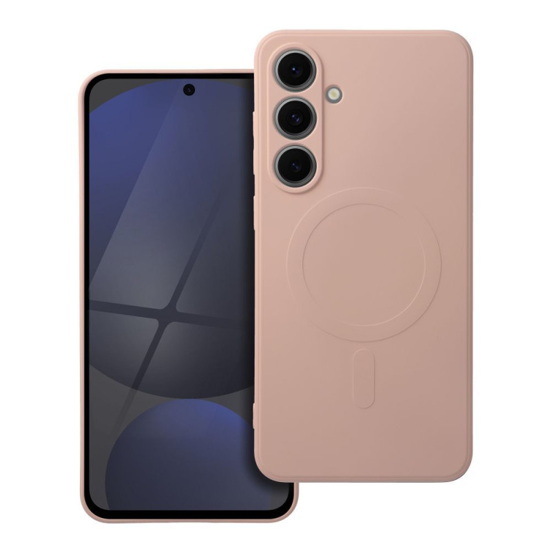 Viedtālruņa aizmugurējais vāciņš Samsung Galaxy A56 5G Silicone Mag Rozā