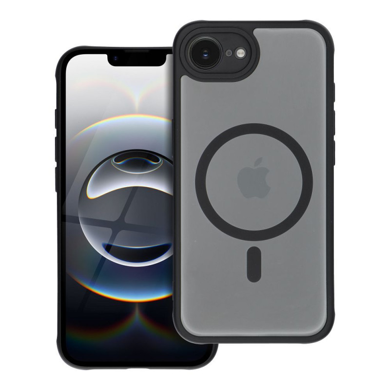 Nutitelefoni tagakaas Õun iPhone 16E Täismatt salv Must, Läbipaistev