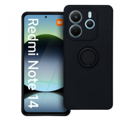 Viedtālruņa aizmugurējais vāciņš Xiaomi Redmi Note 14 5G Silicone Ring Case Black