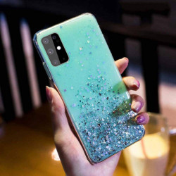 Viedtālruņa aizmugurējais vāciņš Huawei Nova 8i Glue Glitter Mint, With Design