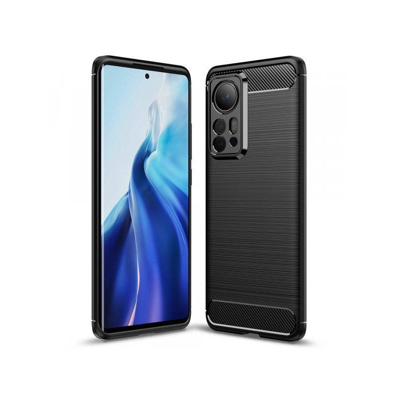 Nutitelefoni tagakaas Xiaomi 12 Pro Premium-klassi süsinikkiust Must