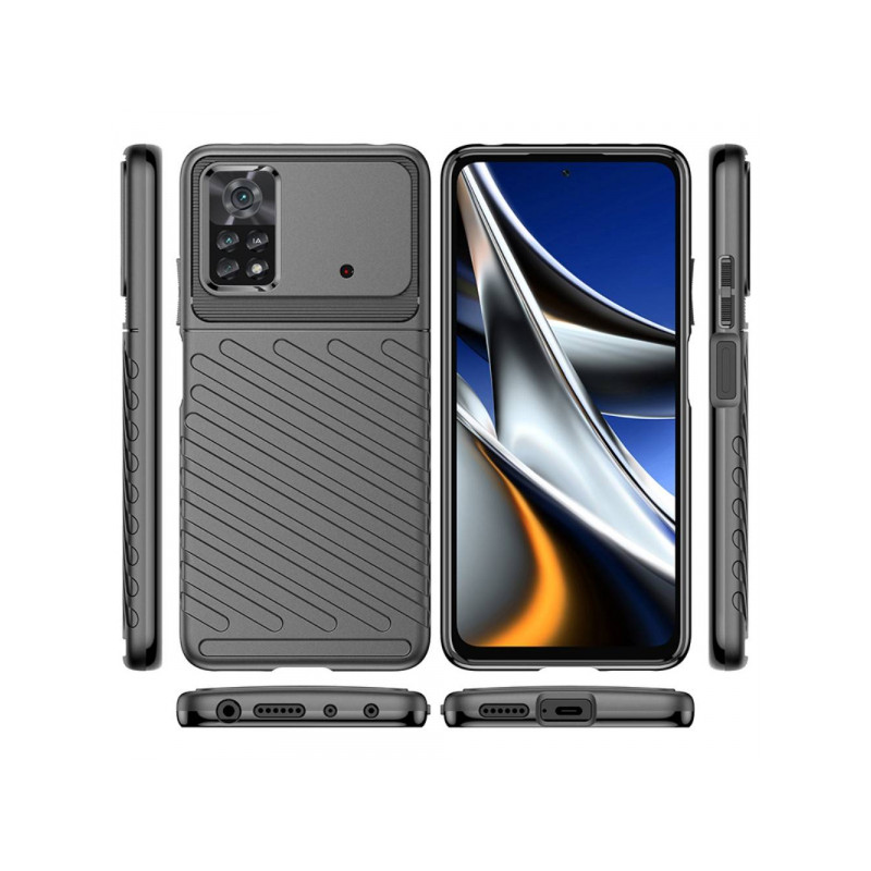 Nutitelefoni tagakaas Xiaomi Poco X4 Pro 5G Äike Must