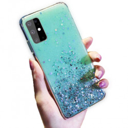 Viedtālruņa aizmugurējais vāciņš Samsung Galaxy S23 Plus Glue Glitter Mint, With Design