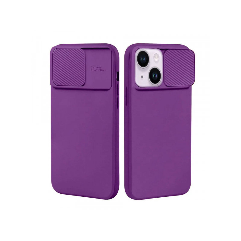 Viedtālruņa aizmugurējais vāciņš Apple iPhone 11 Silicon Lens Purpura