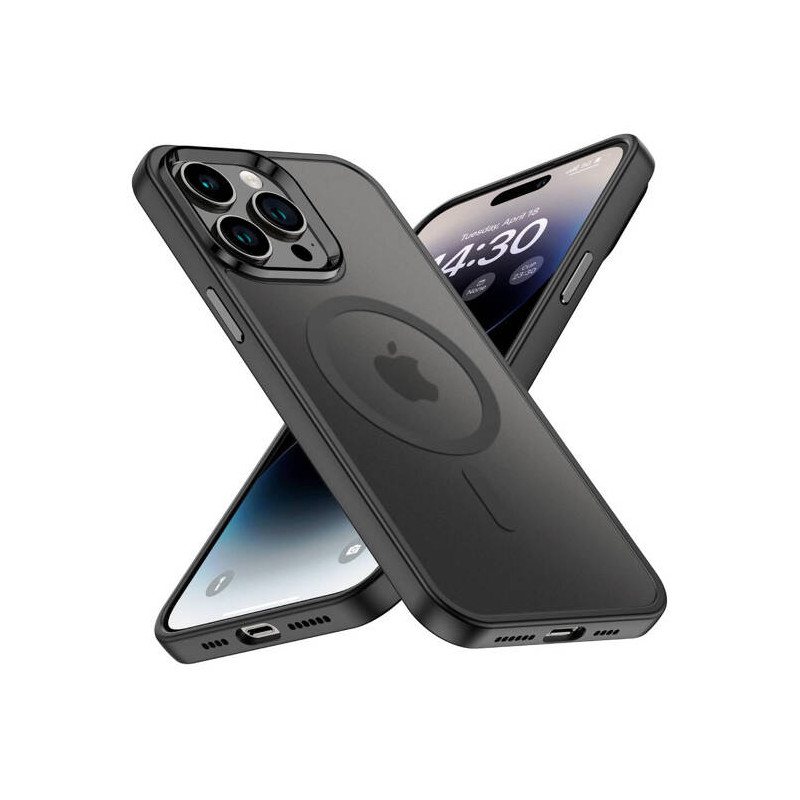 Viedtālruņa aizmugurējais vāciņš Apple iPhone 14 Pro Matt Magsafe Black