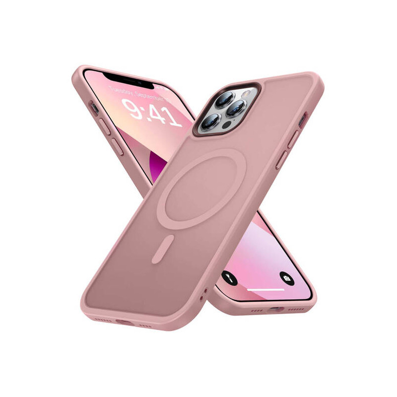 Nutitelefoni tagakaas Õun iPhone 14 Pro Matt Magsafe Hele roosa