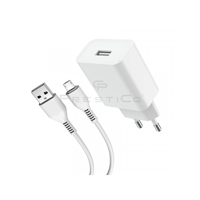 Laadimiskomplekt F6S pluss mikro-USB-kaabel Valge