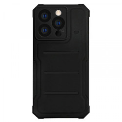 Viedtālruņa aizmugurējais vāciņš Apple iPhone 14 Pro Max Stone case Melna