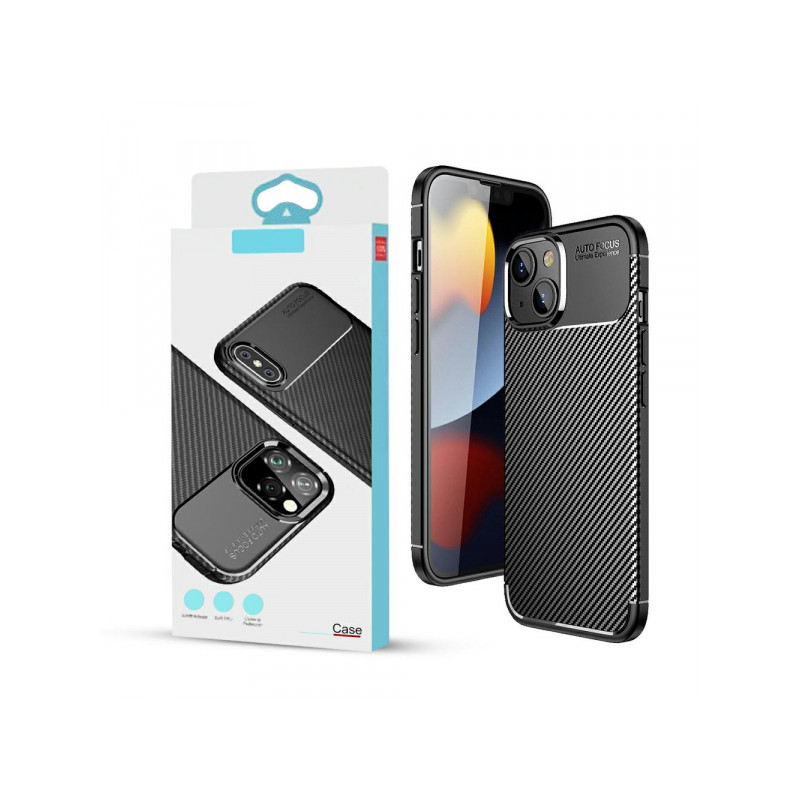 Viedtālruņa aizmugurējais vāciņš Apple iPhone 14 Pro Max Carbon Armor Melna