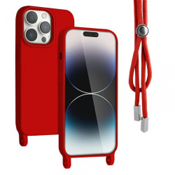 Viedtālruņa aizmugurējais vāciņš Apple iPhone 14 Pro Rope Case Red