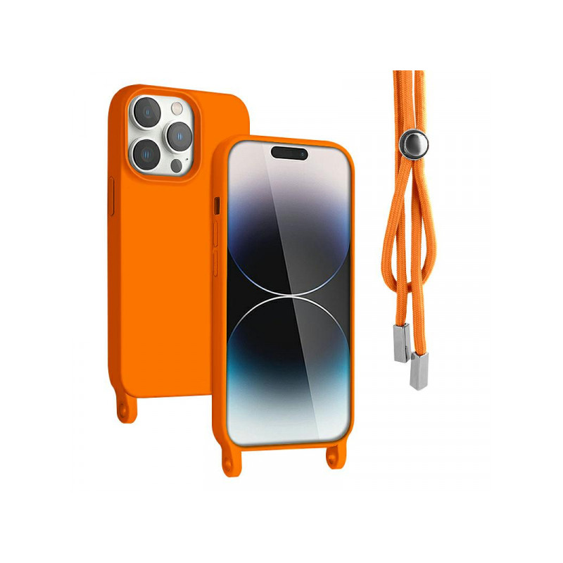 Viedtālruņa aizmugurējais vāciņš Samsung Galaxy A14 5G Rope Case Oranža