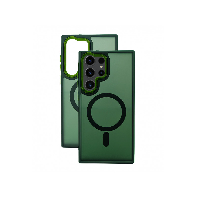 Viedtālruņa aizmugurējais vāciņš Samsung Galaxy S23 FE Magsafe Case Green, Transparent