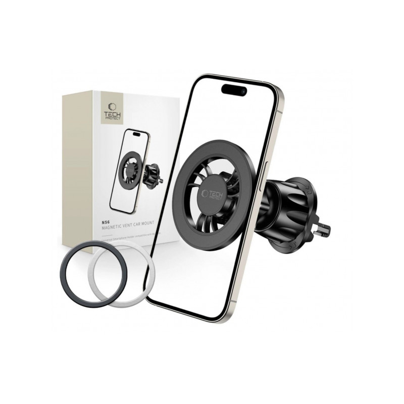 Viedtālruņa turētājs automašīnai Car holder with MagSafe N56 Melna