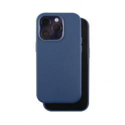 Viedtālruņa aizmugurējais vāciņš Apple iPhone 15 Pro Leather Mag Dark Blue