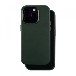 Viedtālruņa aizmugurējais vāciņš Apple iPhone 15 Pro Leather Mag Dark Green