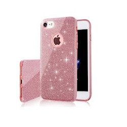Viedtālruņa aizmugurējais vāciņš Samsung Galaxy A17 Glitter 3 in 1 Pink