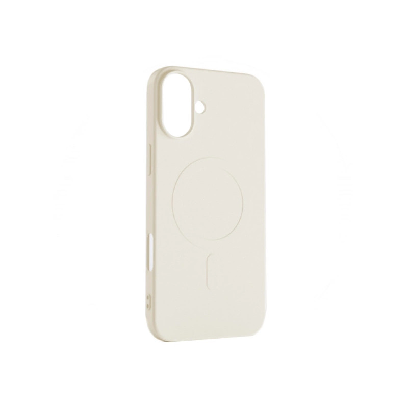 Viedtālruņa aizmugurējais vāciņš Apple Iphone 16 Silicon Mag case Bēša