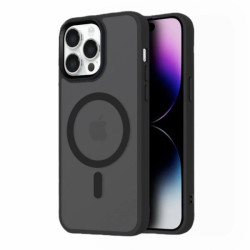 Viedtālruņa aizmugurējais vāciņš Apple Iphone 16 Fashion Case MagSafe Black, Transparent