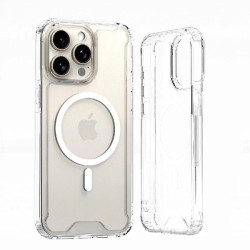 Viedtālruņa aizmugurējais vāciņš Apple iPhone 16 Pro Max Corner Case MagSafe Transparent