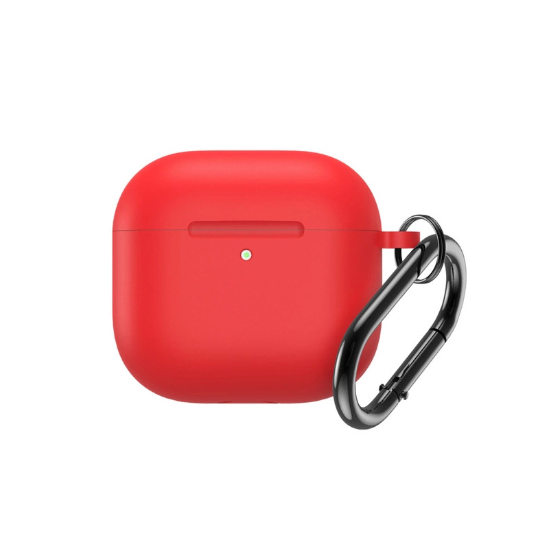 Bezvadu austiņu apvalks Apple Silicone case Sarkana