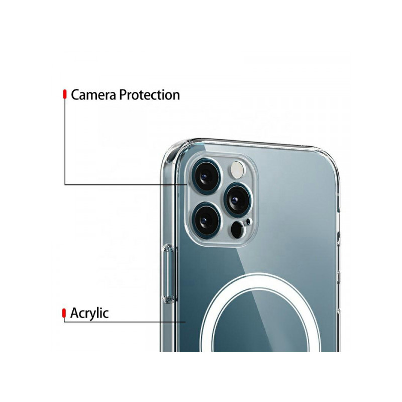 Viedtālruņa aizmugurējais vāciņš Apple iPhone 12 Mini Magsafe Case Transparent