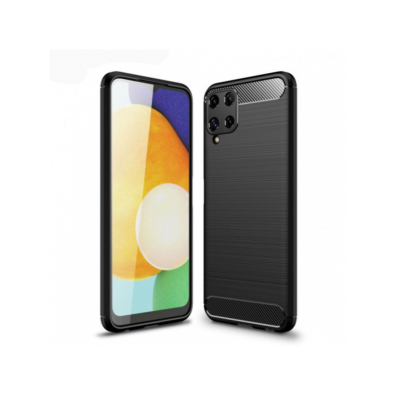 Viedtālruņa aizmugurējais vāciņš Samsung Galaxy A22 Carbon Melna