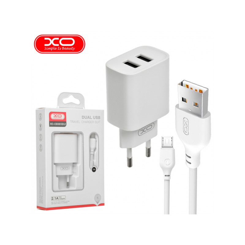 Lādēšanas komplekts CE02C plus Micro USB Cable White