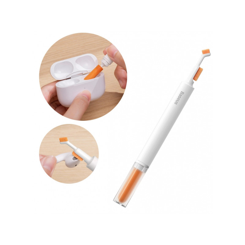 Ekraanipuhasti Kõrvaklappide puhastushari Valge