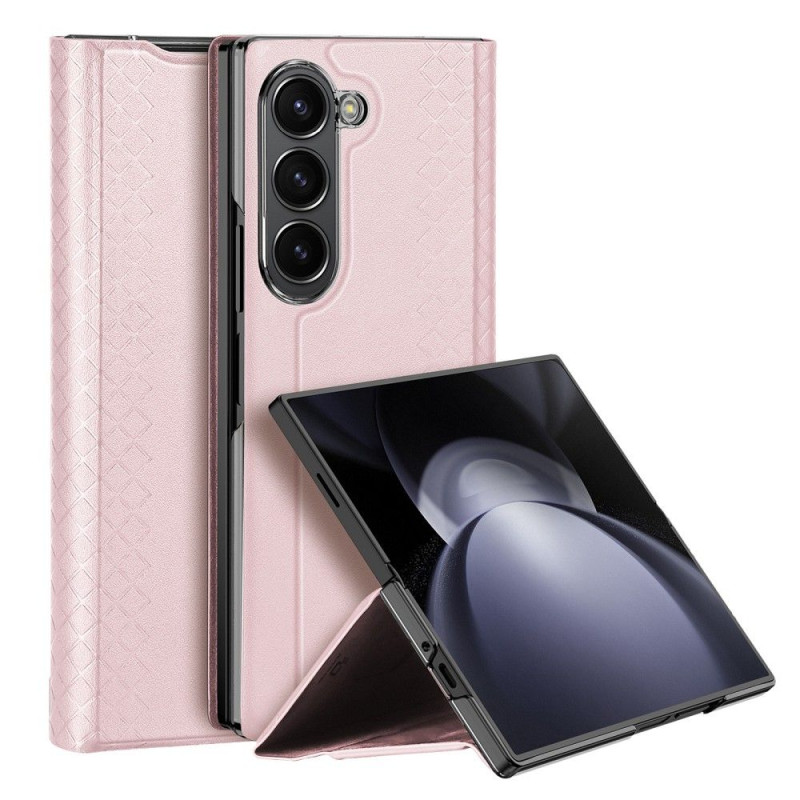 Viedtālruņa aizmugurējais vāciņš Samsung Galaxy Z Fold 6 Bril Leather Rozā