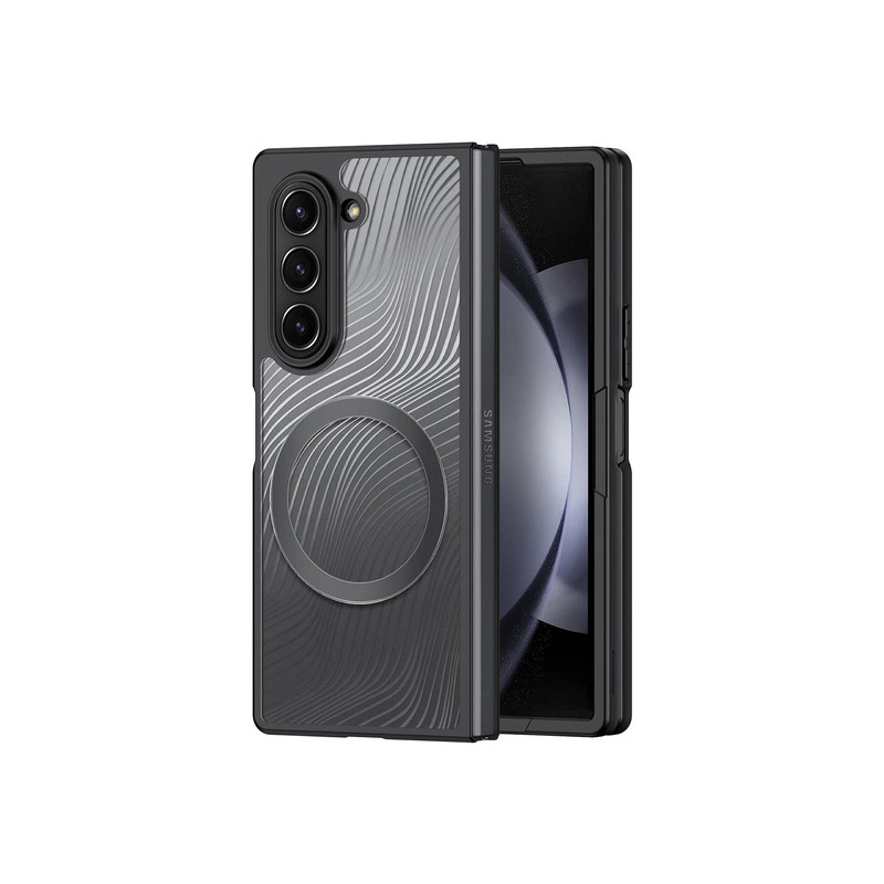 Nutitelefoni tagakaas Samsung Galaxy Z Fold 6 Aimo Mag Must, Läbipaistev