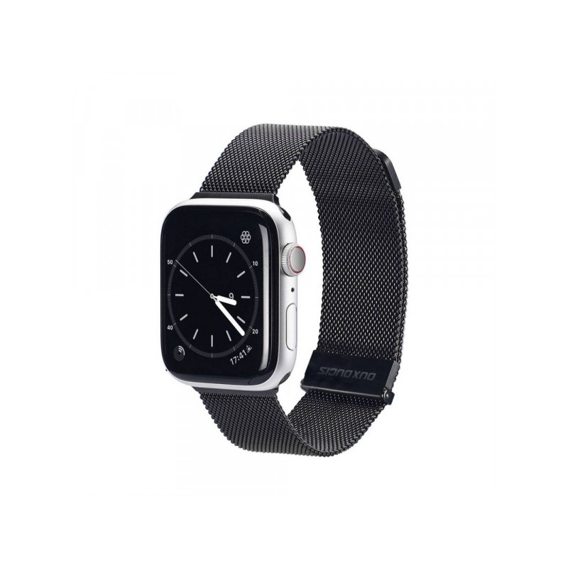 Viedpulksteņa siksniņa Apple Strap MILANESE stainless for Apple Watch 42 / 44 / 45 mm Black