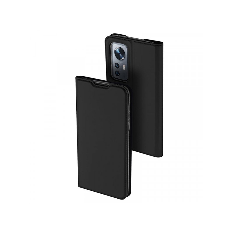 Viedtālruņa atveramais maciņš Xiaomi 12 / 12X Skin Leather Melna