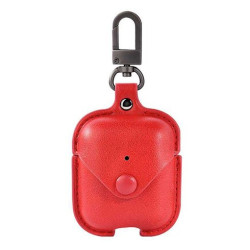 Bezvadu austiņu apvalks Apple Lux Series Leather Sarkana
