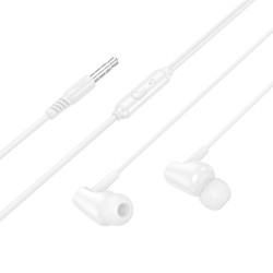 Austiņas ar vadu Earphones 3.5mm jack M112 Balta